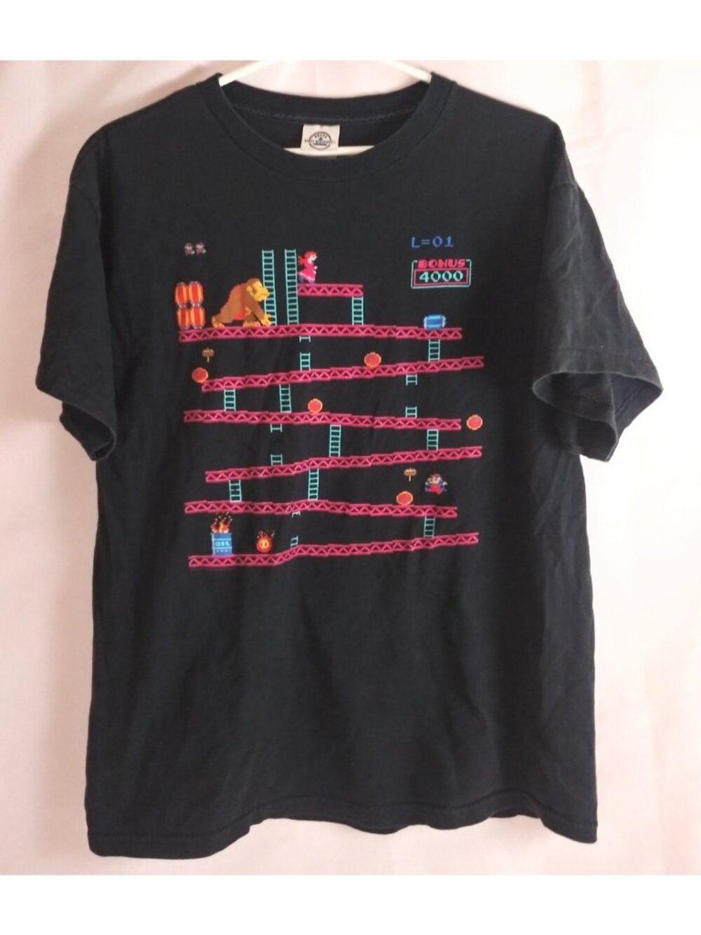 Delta Pro Weight Super Mario Donkey Kong Graphic T-Shirt Unisex Large